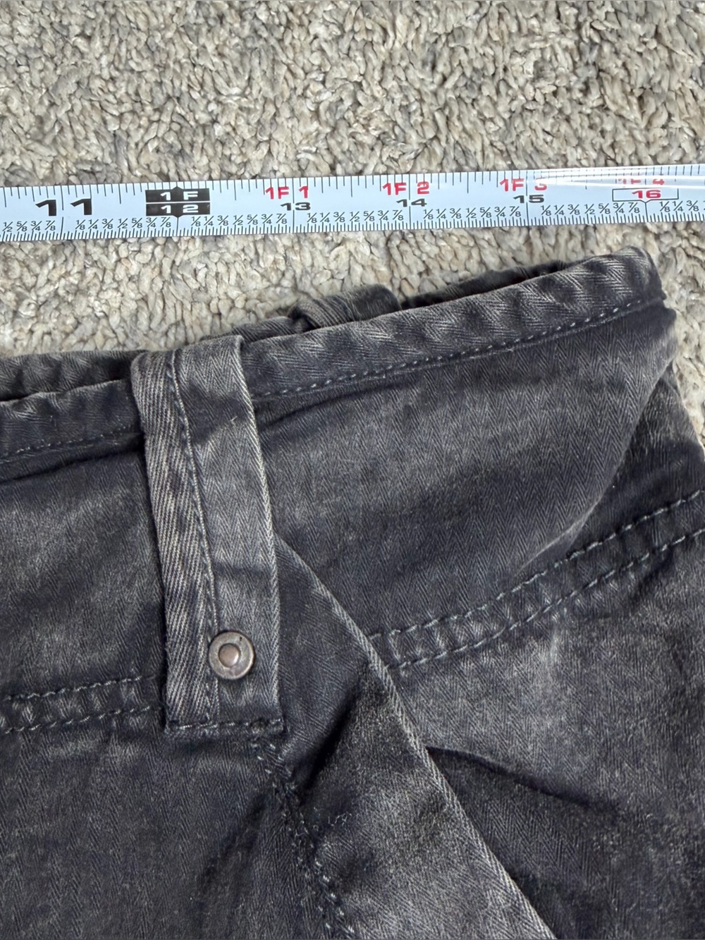 Free People Can't Compare Slouch Pants Large Washed Black cargo grunge urban - Picture 9 of 12